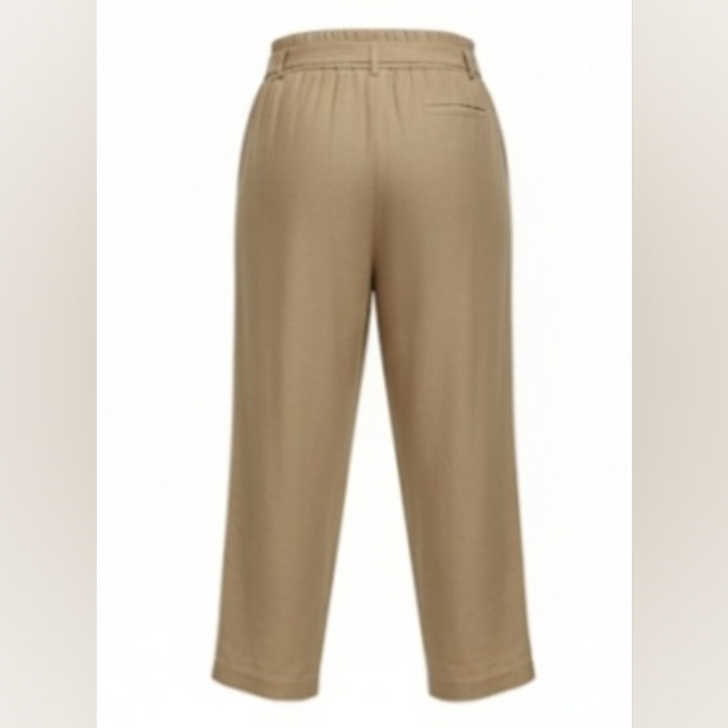Nwt Who What Wear Tan Linen Wide Leg Trousers Plus Size 2x High Rise Coastal — image 3 of 4